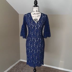 NWT, Alexia Admor Blue Lace Sheath Dress